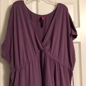 Purple empire waist dress